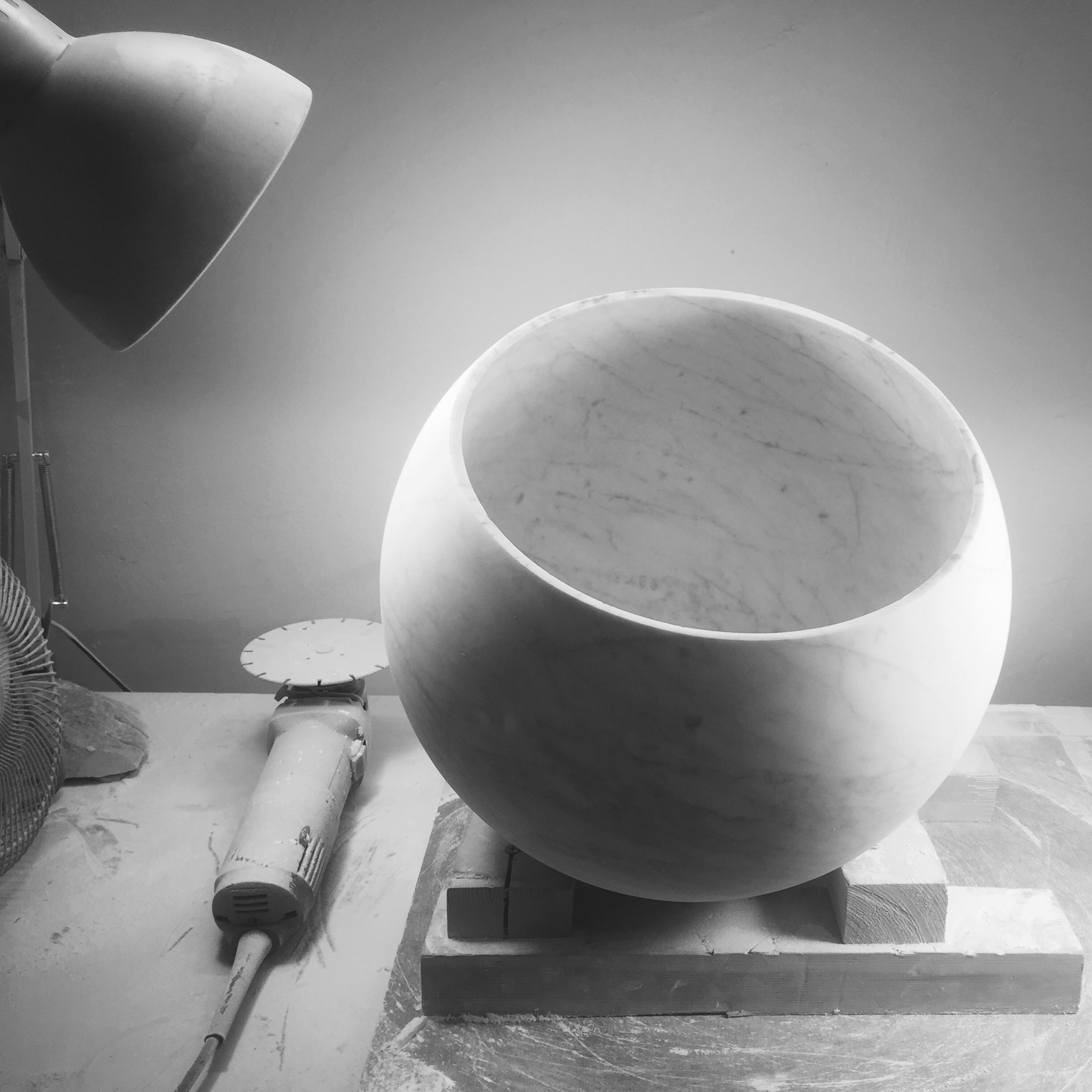 02_Untitled, White Sphere Bowl.