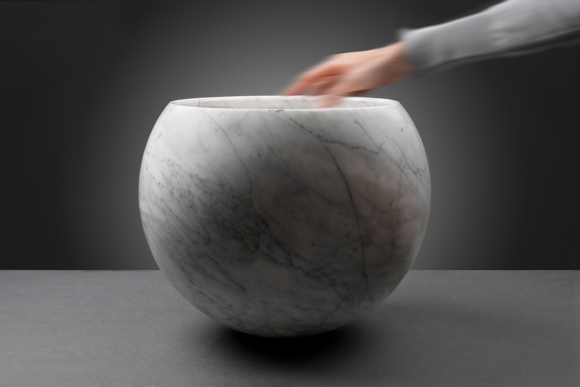 02_Untitled, White Sphere Bowl.